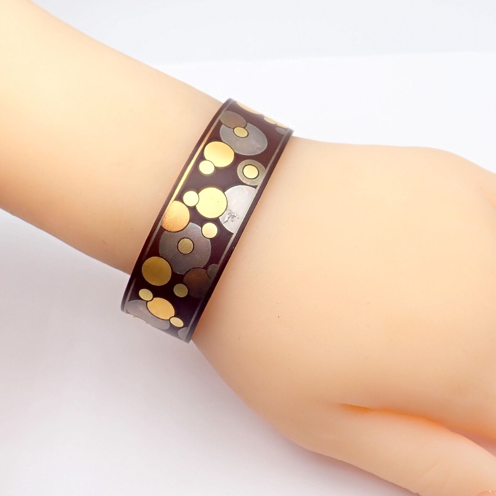 Rare! Vintage Tiffany & Co. Angela Cummings Black Iron 24k Gold Cuff Bracelet | Fortrove