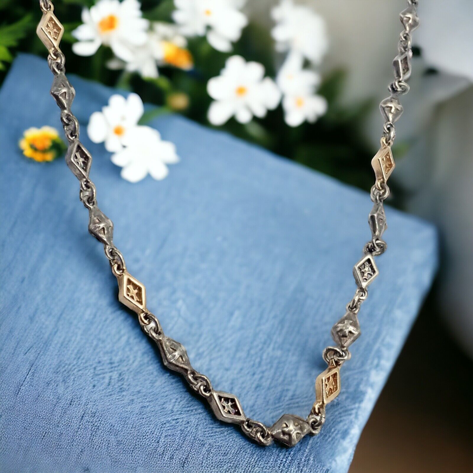 Authentic! Loree Rodkin 18k Yellow Gold + Silver 16" Chain Necklace | Fortrove