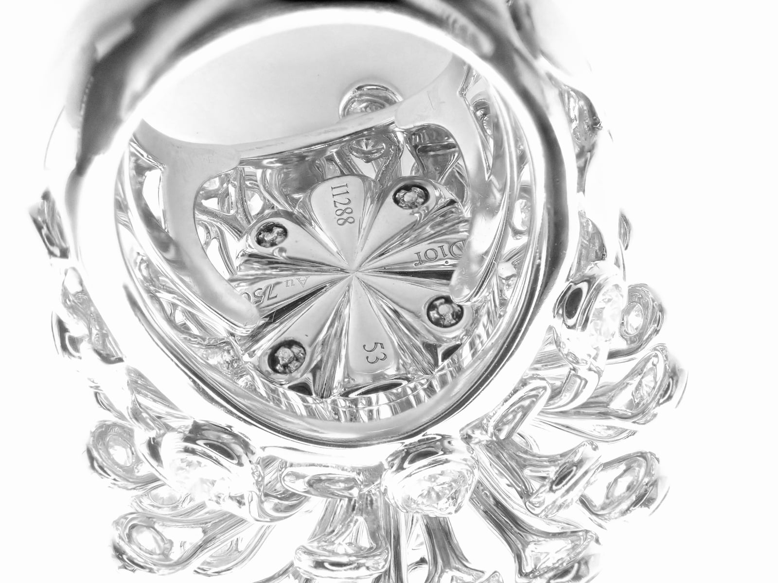 Dior Jewelry & Watches:Fine Jewelry:Rings Authentic! Christian Dior 18k White Gold 6.5ct Diamond Large Flower Ring