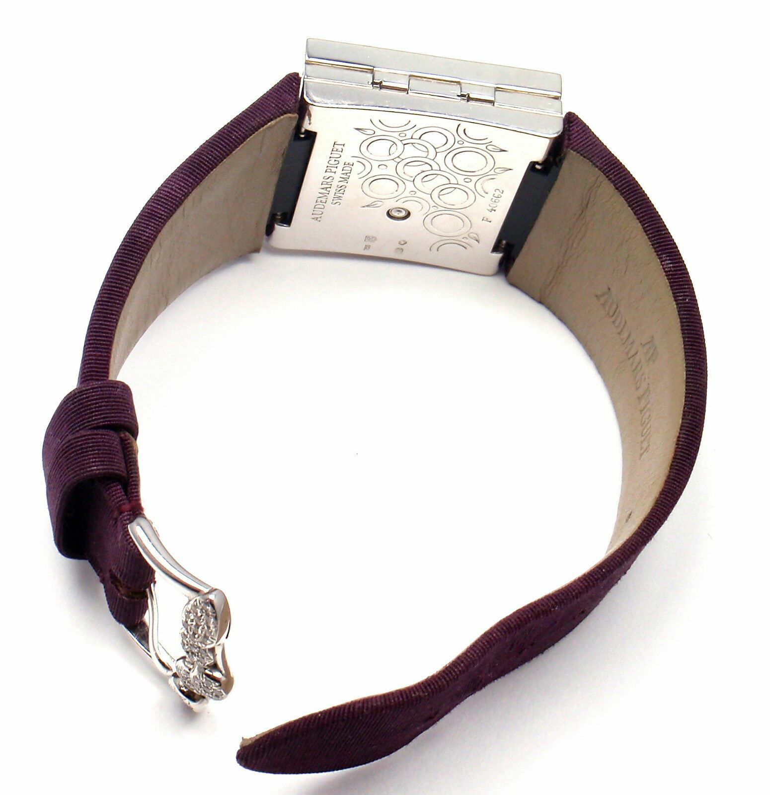 Audemars Piguet Jewelry & Watches:Watches, Parts & Accessories:Watches:Wristwatches Rare! Authentic Audemars Piguet Danae 18k White Gold Diamond Satin Ladies Watch