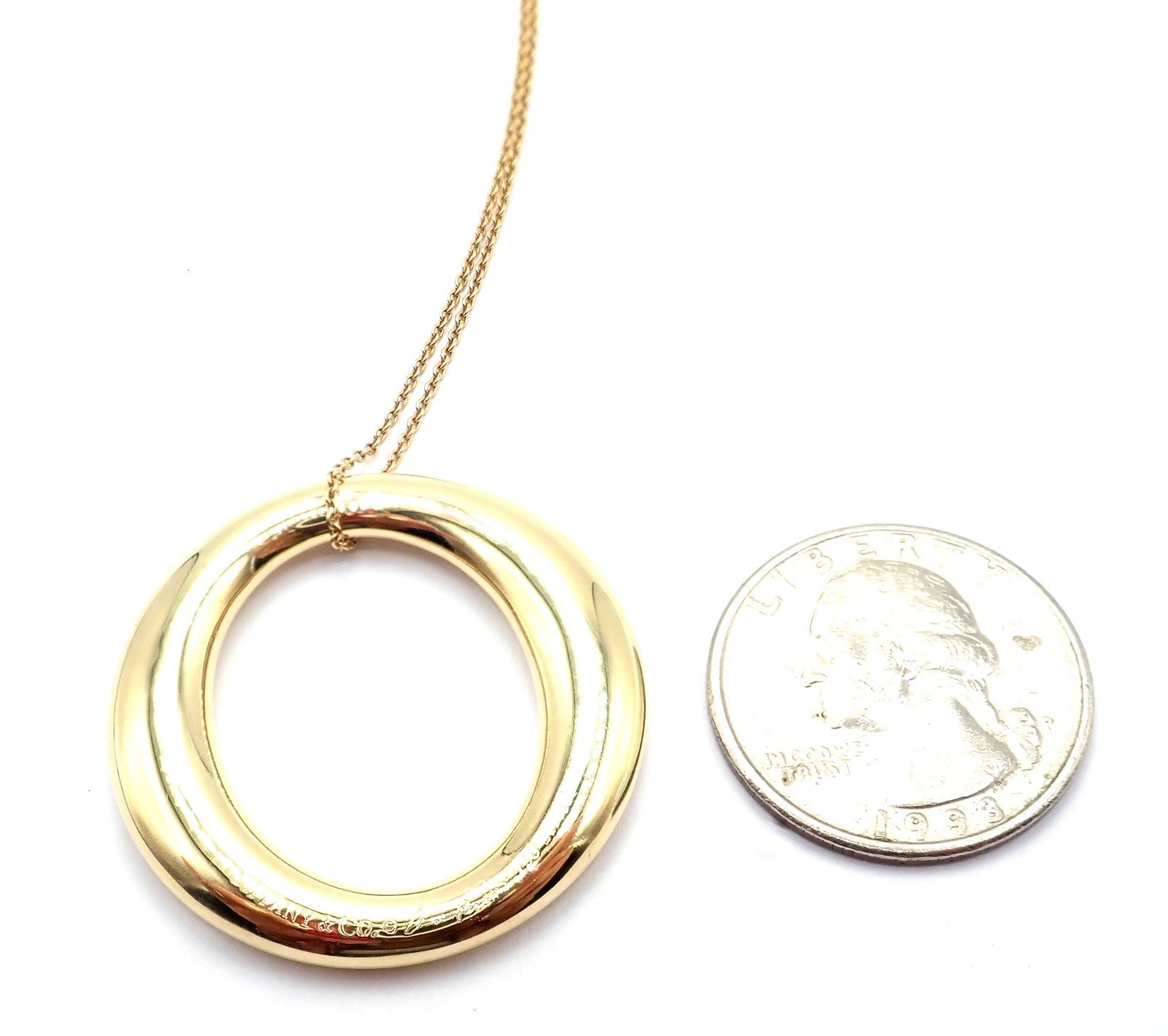 Tiffany & Co. Jewelry & Watches:Fine Jewelry:Necklaces & Pendants Authentic! Tiffany & Co Sevillana 18k Yellow Gold Peretti Large Pendant Necklace