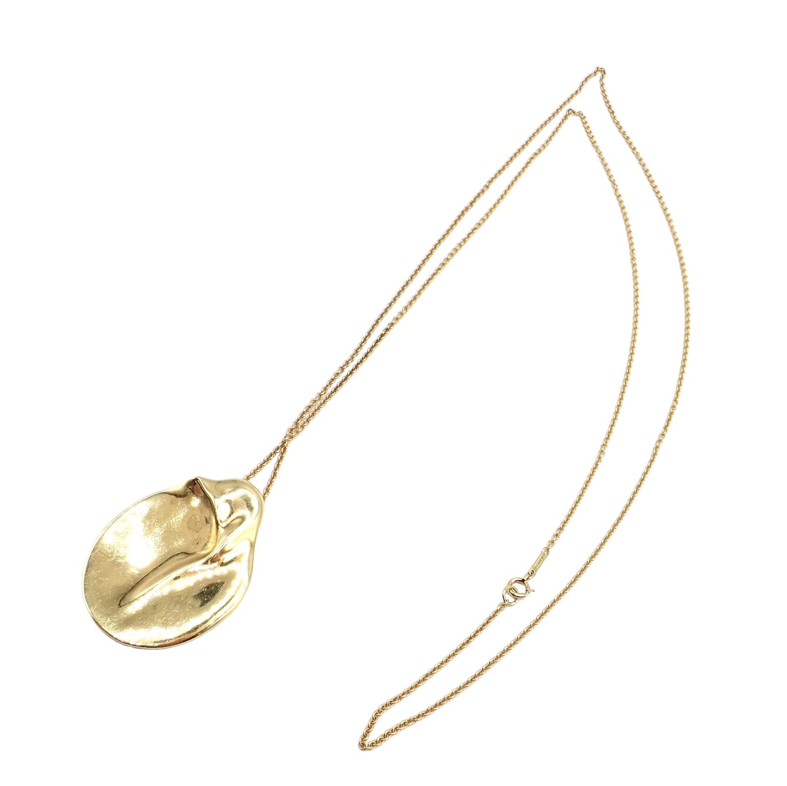 Tiffany & Co. Jewelry & Watches:Fine Jewelry:Necklaces & Pendants Tiffany & Co Peretti 18k Yellow Gold Madonna Pendant Extra Large Necklace 30"