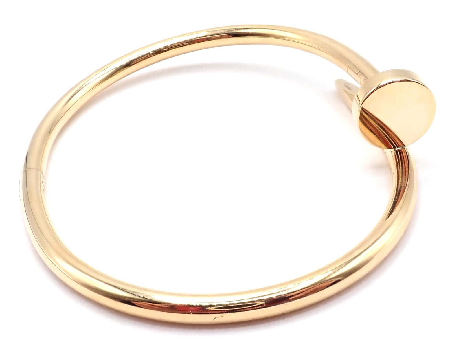 Cartier Juste un Clou Nail 18k Yellow Gold Bangle Bracelet Size 17 Paper | Fortrove