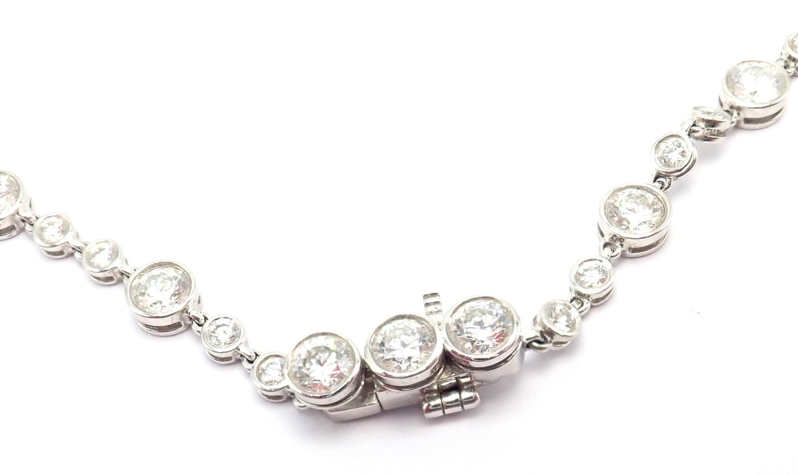 Tiffany & Co Jazz Platinum 8.75ct Diamond Lariat Drop Necklace | Fortrove