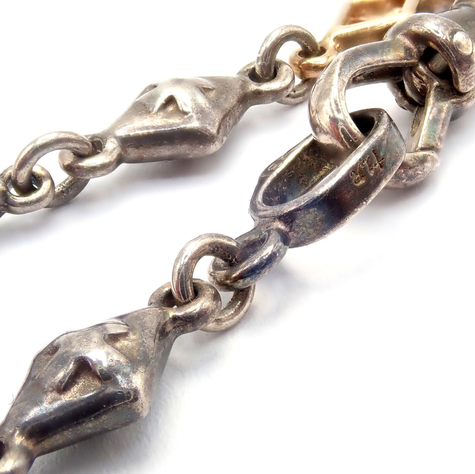 Authentic! Loree Rodkin 18k Yellow Gold + Silver 16" Chain Necklace | Fortrove