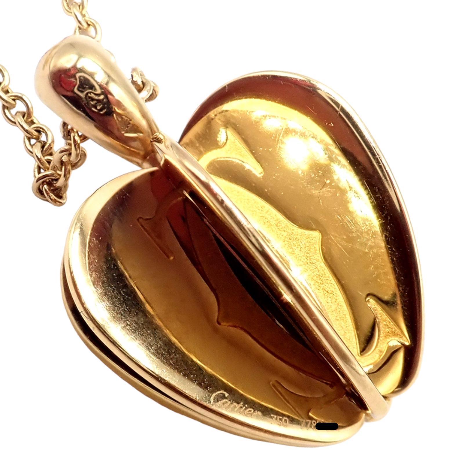 Cartier Jewelry & Watches:Fine Jewelry:Necklaces & Pendants Rare! Cartier 18k Yellow Gold Double C 3D Apple Pendant Chain Necklace