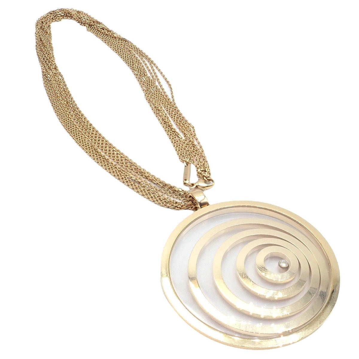 Chopard Jewelry & Watches:Fine Jewelry:Necklaces & Pendants Chopard 18k Yellow Gold Extra Large Happy Spirit Diamond 5 Strand Necklace