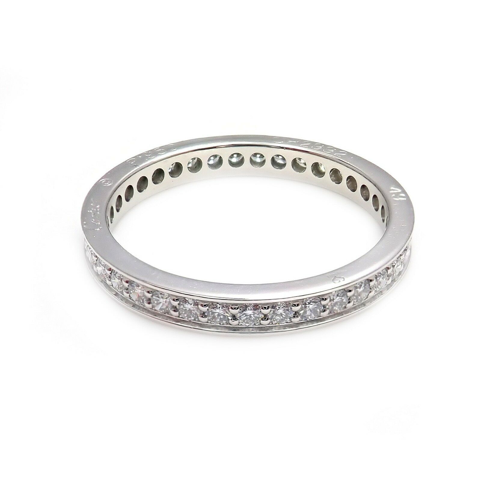 Cartier Jewelry & Watches:Fine Jewelry:Rings Authentic! Cartier Platinum Diamond 0.70ctw Eternity Band Ring Sz EU 49 US 5