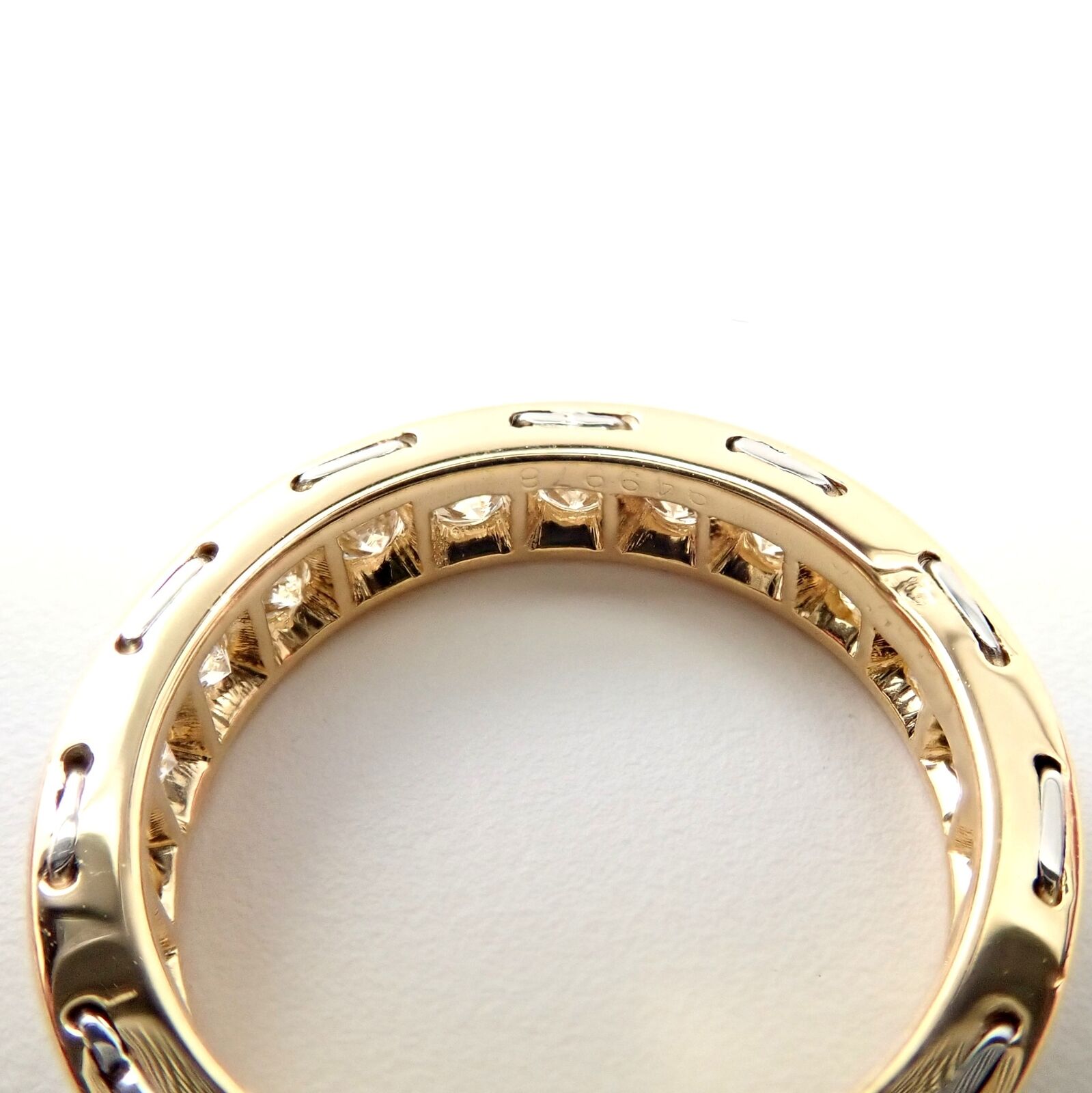 Authentic Vintage Cartier Stitches 18k Gold Diamond Eternity Band Ring Size 5 | Fortrove