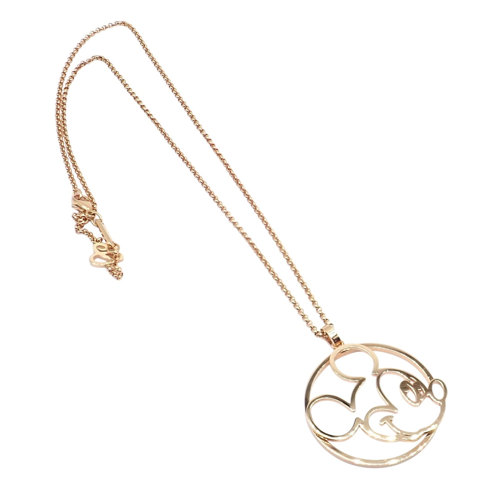 Rare! Chopard Disney World 18k Rose Gold Mickey Mouse Necklace | Fortrove