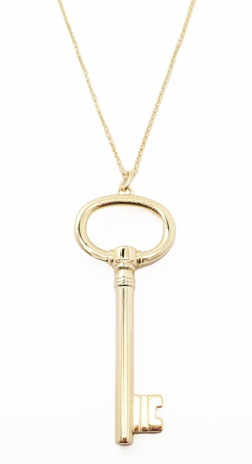 Tiffany & Co Jewelry & Watches:Fine Jewelry:Necklaces & Pendants Authentic! Tiffany & Co 18k Yellow Gold Oval Key Pendant Necklace