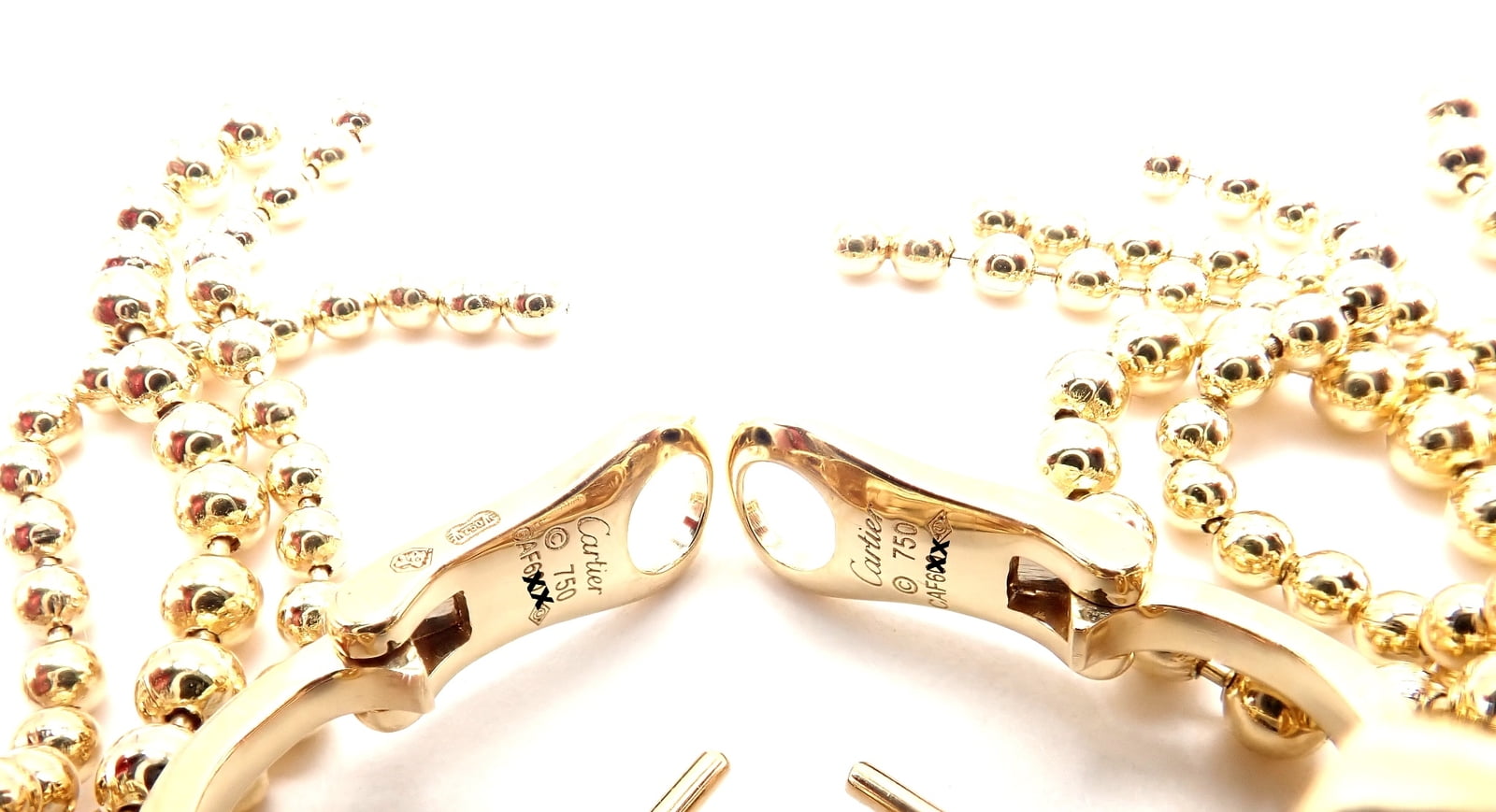 Cartier Jewelry & Watches:Fine Jewelry:Earrings Authentic! Cartier Panther Panthere 18k Gold Diamond Tsavorite Onyx Earrings