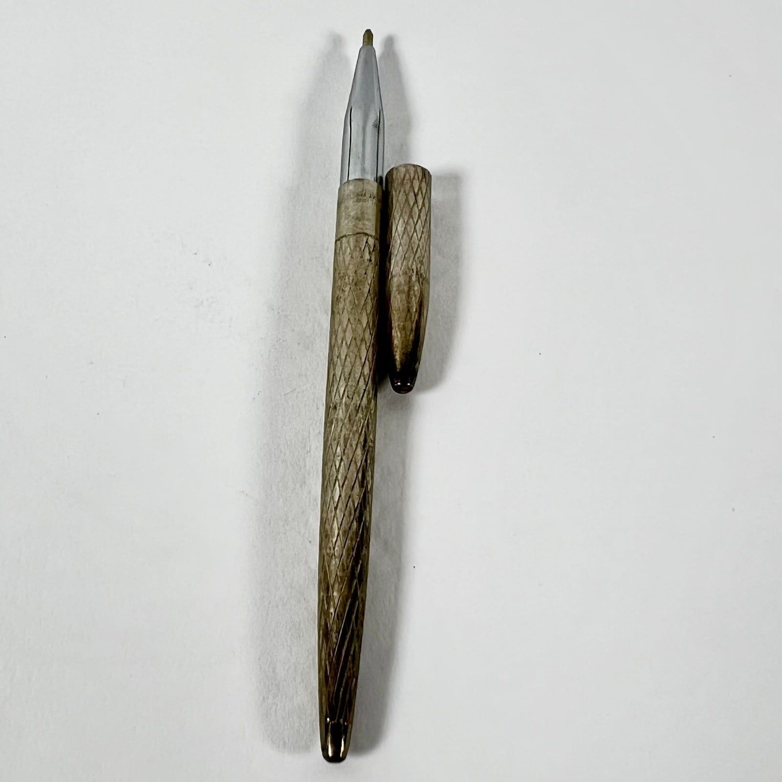 Tiffany & Co. Collectibles:Pens & Writing Instruments:Pens:Ballpoint Pens:Other Collectible Ballpoint Tiffany & Co. Diamond-Textured Sterling Silver Ballpoint Pen