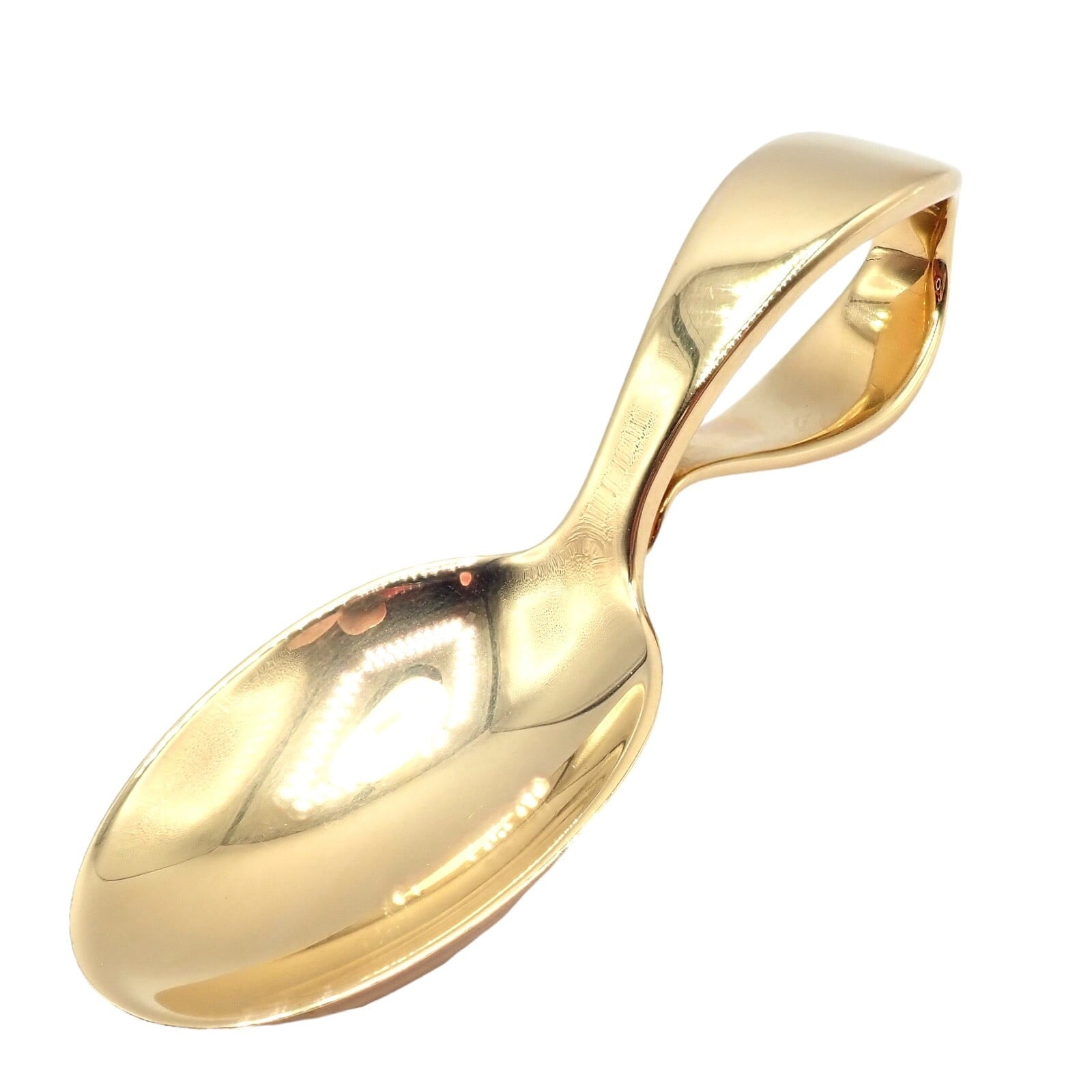 Tiffany & Co. Home & Garden:Kitchen, Dining & Bar:Flatware, Knives & Cutlery:Single Flatware Pieces Authentic! Tiffany & Co Makers 18k Yellow Solid Gold Baby Spoon 52.8 grams
