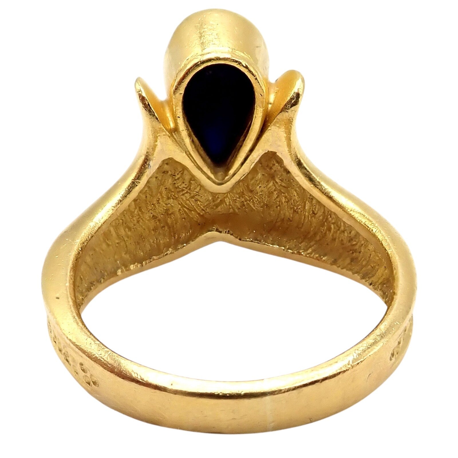 Authentic! Ilias Lalaounis Greece 18k Yellow Gold Onyx Ring | Fortrove