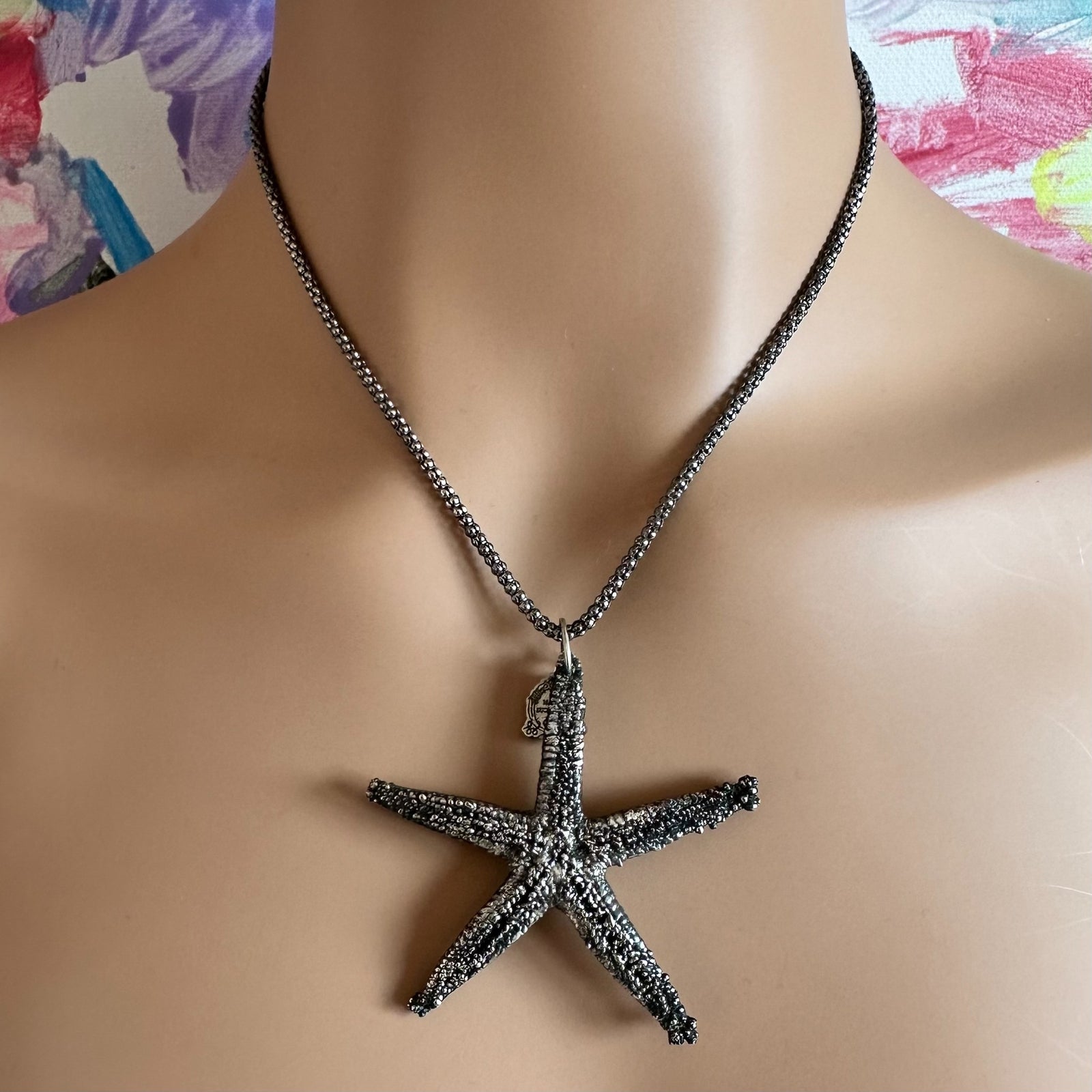 Rare! Vintage Mario Buccellati Silver Large Starfish Statement Necklace | Fortrove