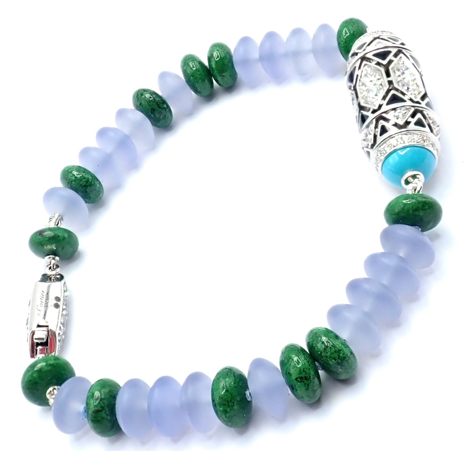 Authentic! Cartier 18k White Gold High Jewelry Géometrie & Contrastes Bracelet | Fortrove