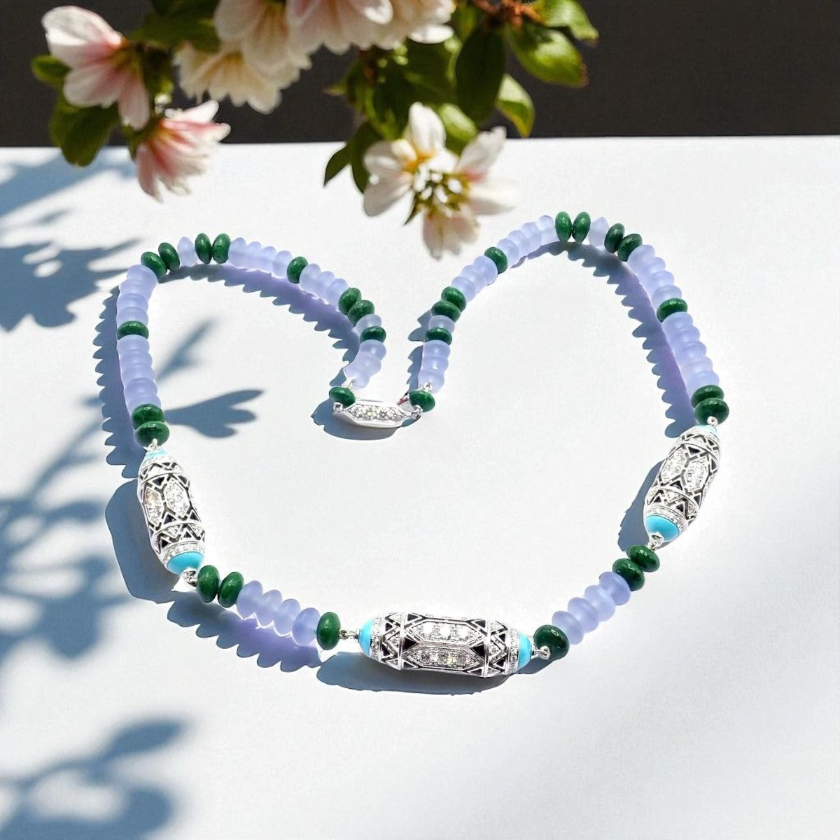 Authentic! Cartier 18k White Gold High Jewelry Géometrie & Contrastes Necklace | Fortrove