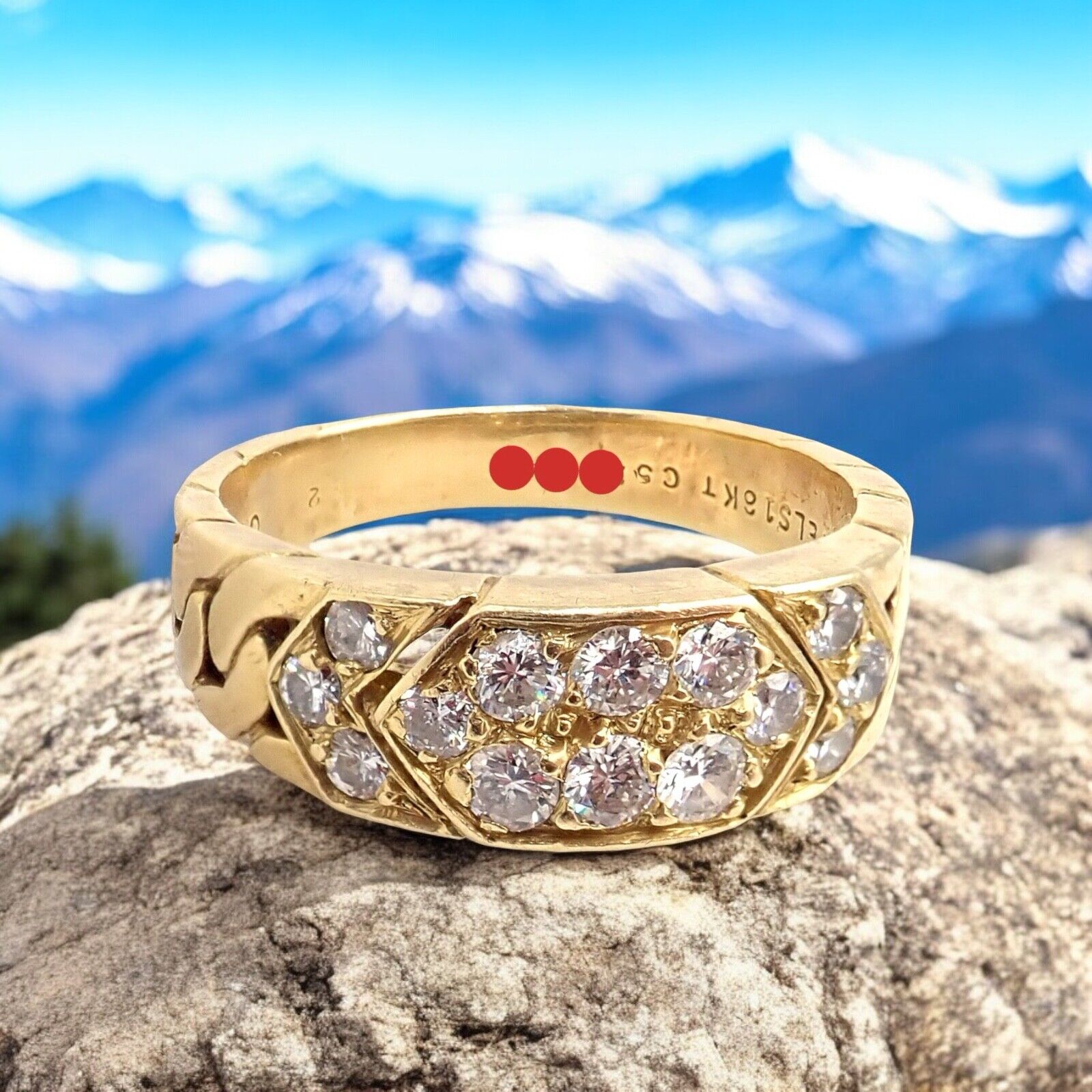 Rare! Vintage Van Cleef & Arpels 18k Yellow Gold 0.60ct Diamond Ring Sz 55 7.25 | Fortrove