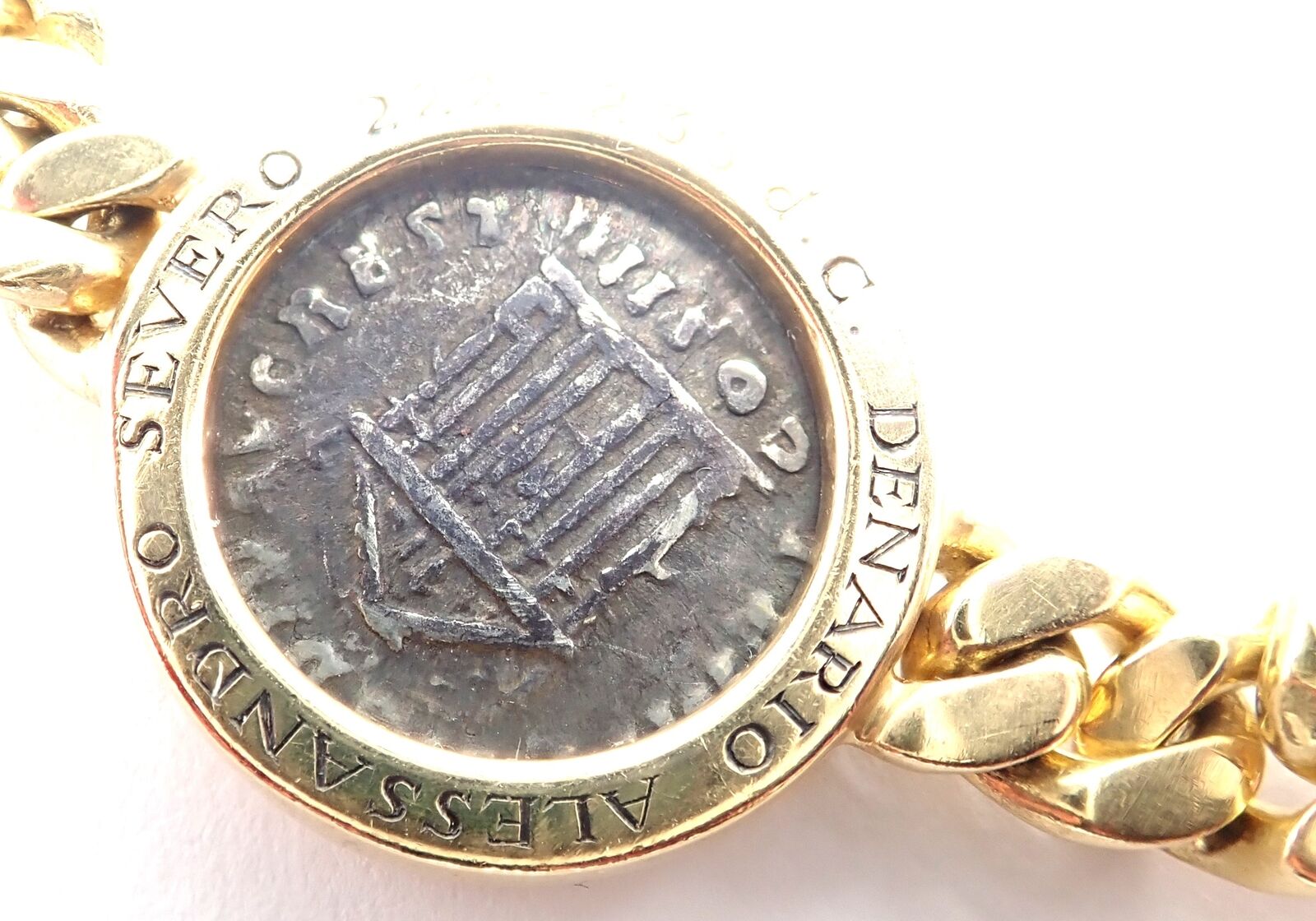 Vintage! Bvlgari Bulgari 18k Yellow Gold 7 Antique Coin Monete Link Necklace | Fortrove