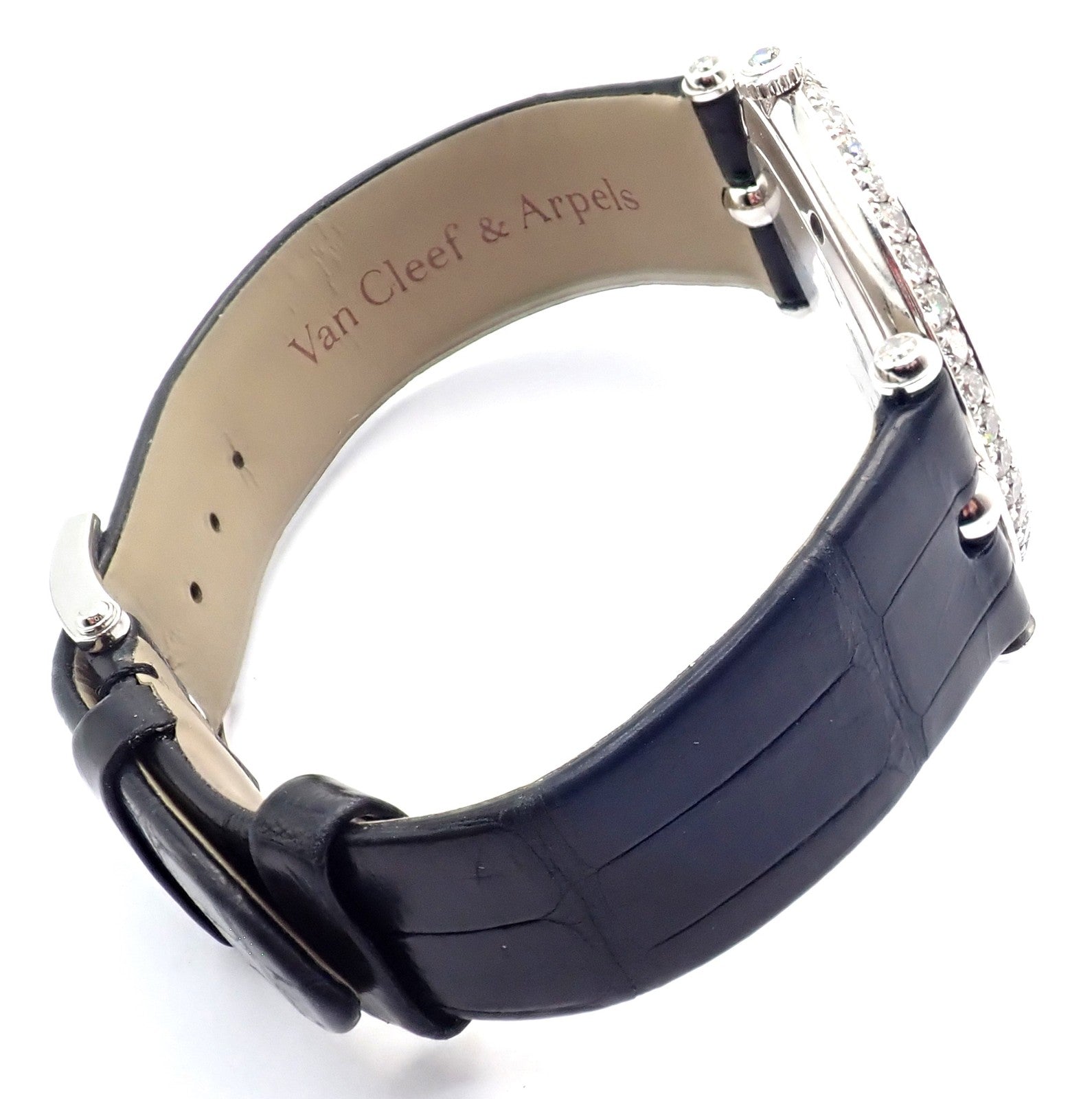 Van Cleef & Arpels Pierre Arpels 18K White Gold Diamond 38mm Watch Cert. Box! | Fortrove