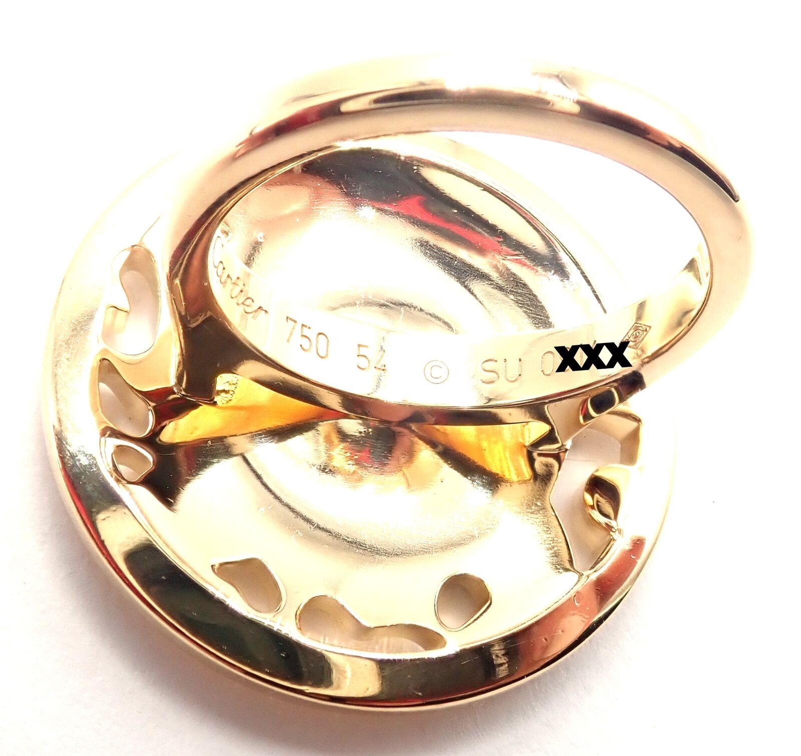 Authentic! Cartier Panther 18k Yellow Gold Diamond Lacquer Tsavorite Ring | Fortrove