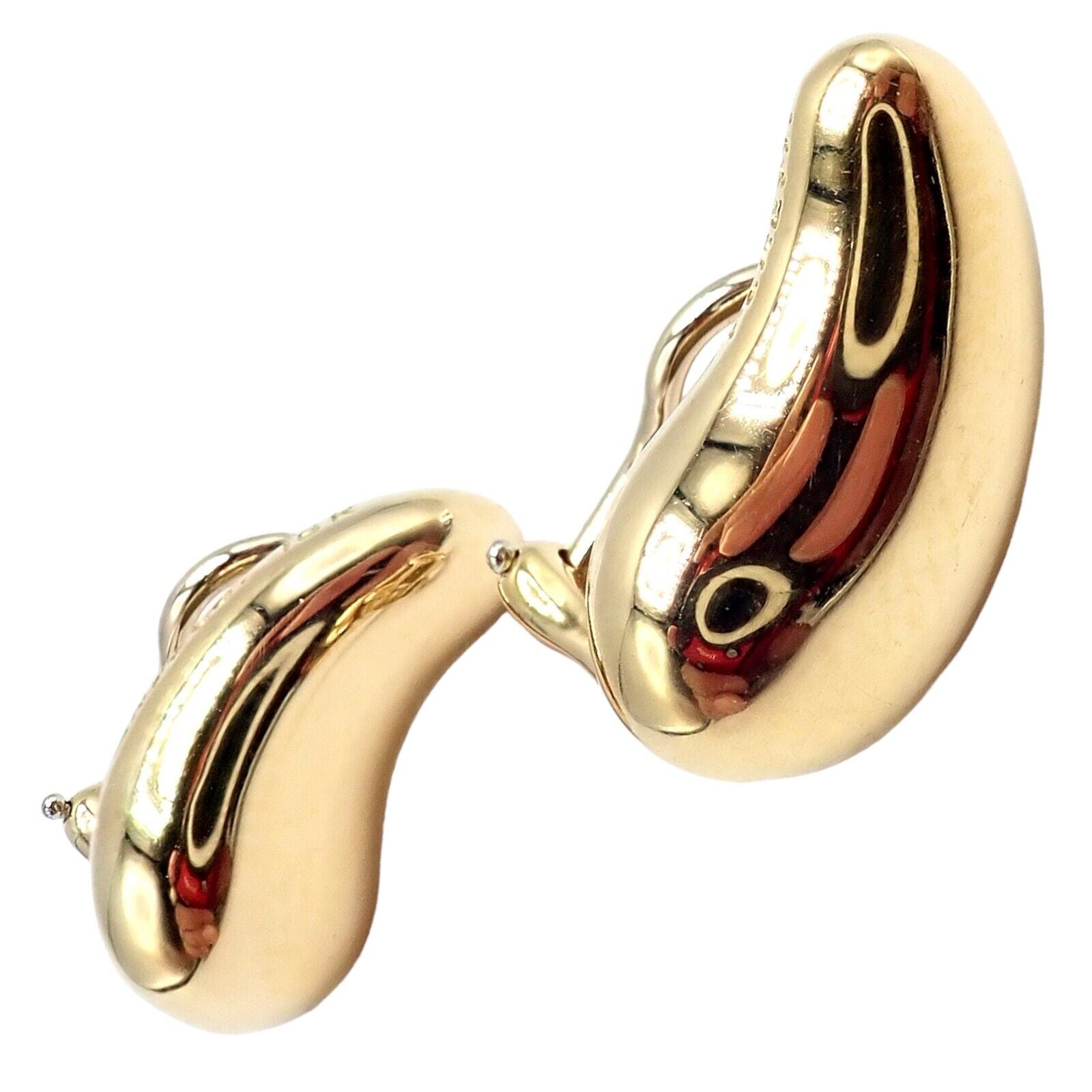 Authentic Tiffany & Co Peretti 18k Yellow Gold Teardrop Earrings | Fortrove