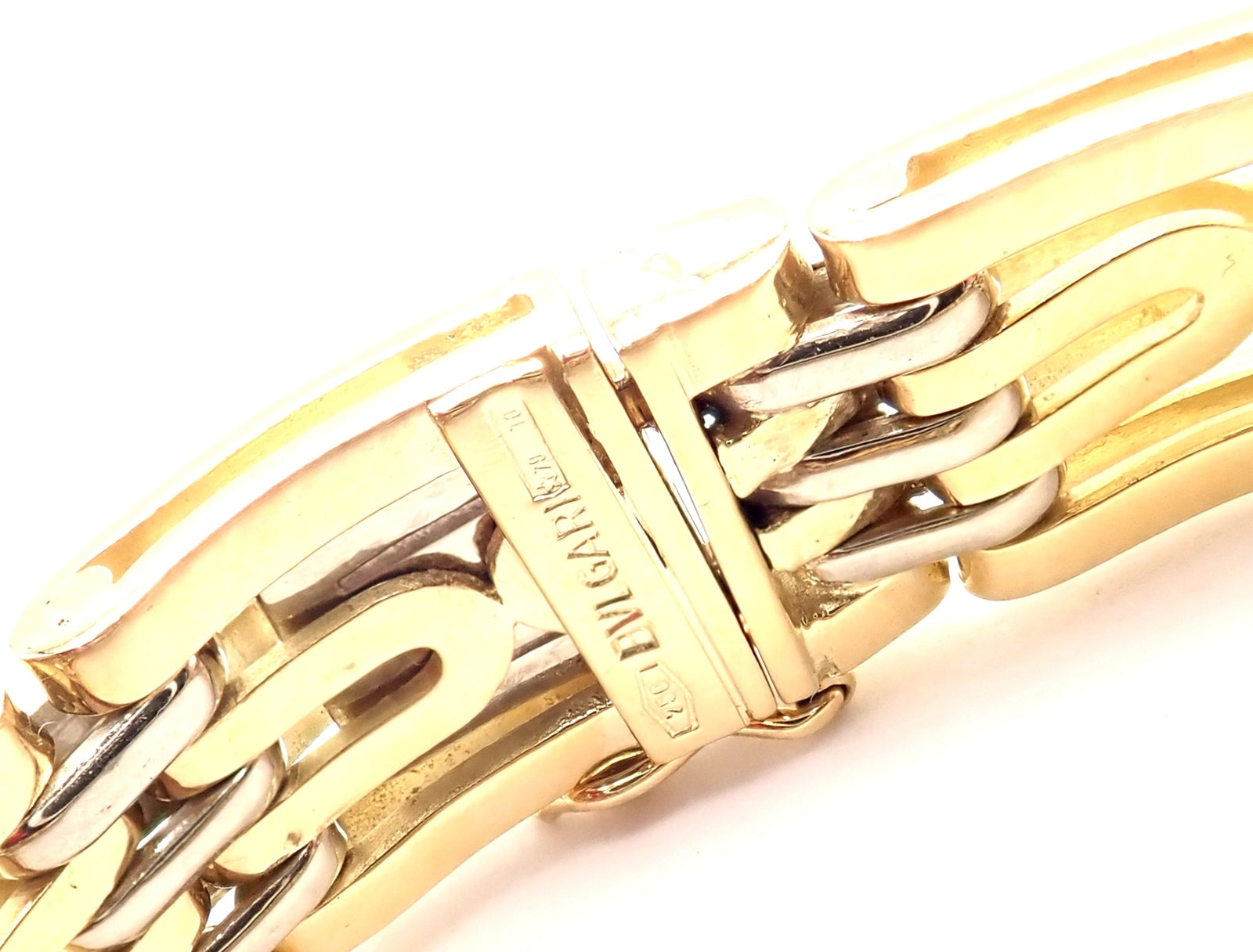 Authentic! Vintage Bvlgari Bulgari 18k Yellow Gold Link Bracelet | Fortrove