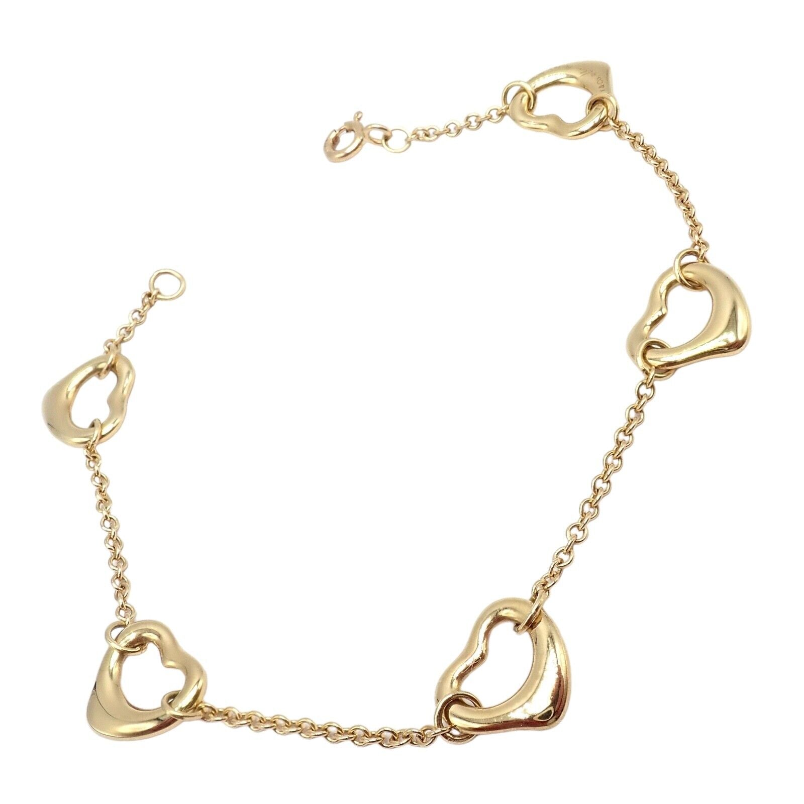 Vintage Tiffany & Co. 18k Yellow Gold Peretti 5 Loving Heart Bracelet | Fortrove