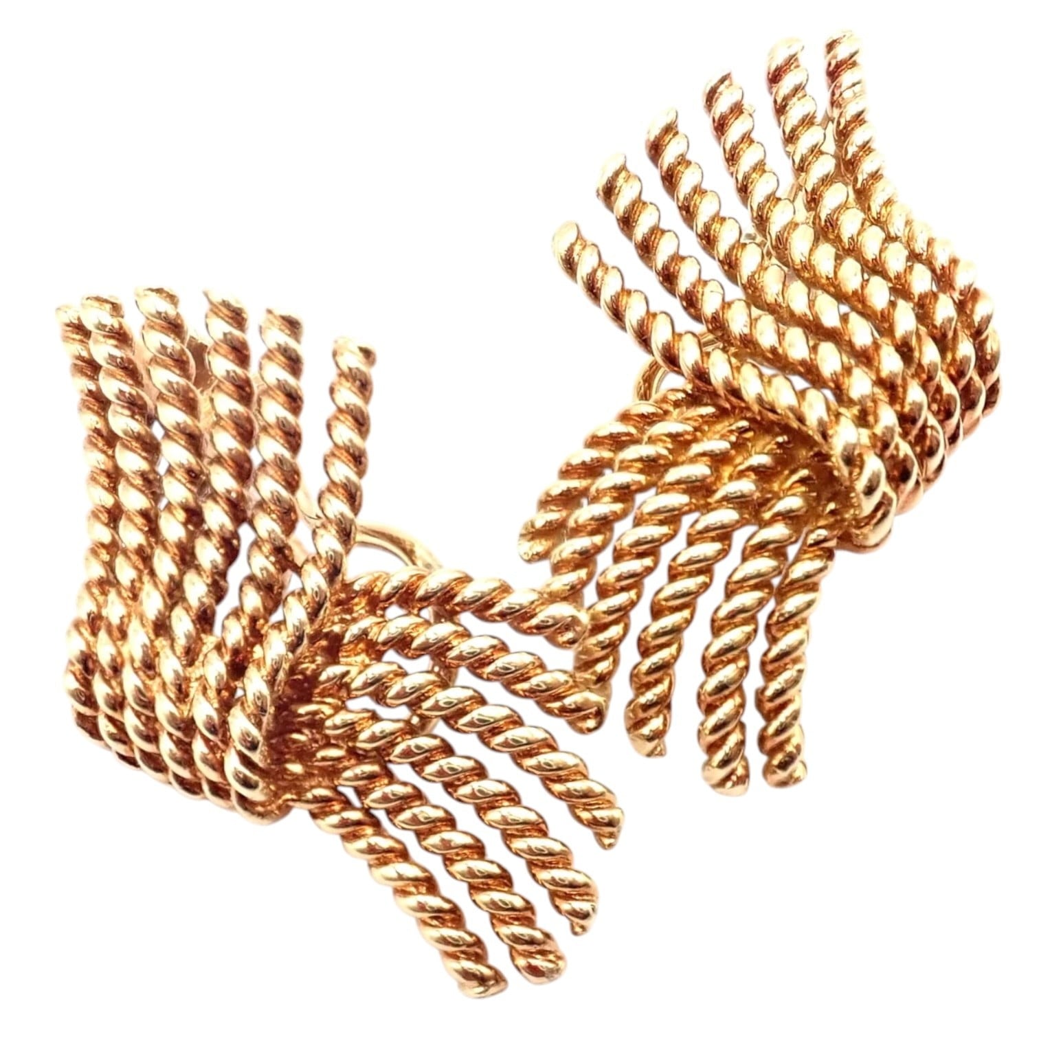 Tiffany & Co. Jewelry & Watches:Fine Jewelry:Earrings Authentic! Tiffany & Co Jean Schlumberger 18k Yellow Gold Rope Earrings