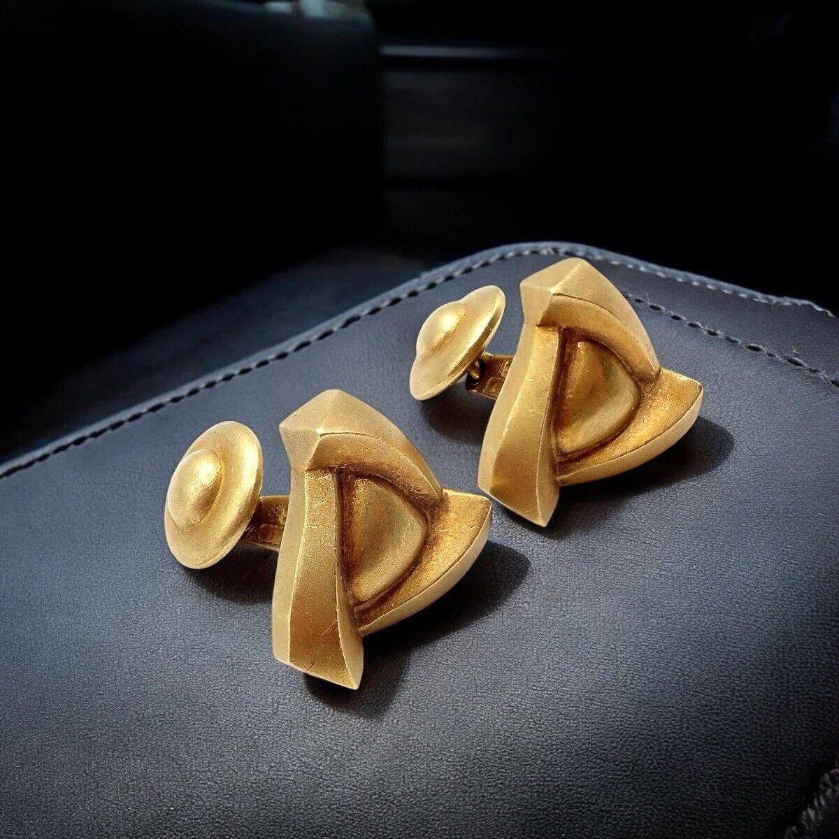 Rare! Vintage Kieselstein Cord 18k Yellow Gold Alligator Eye Cufflinks 1990 | Fortrove