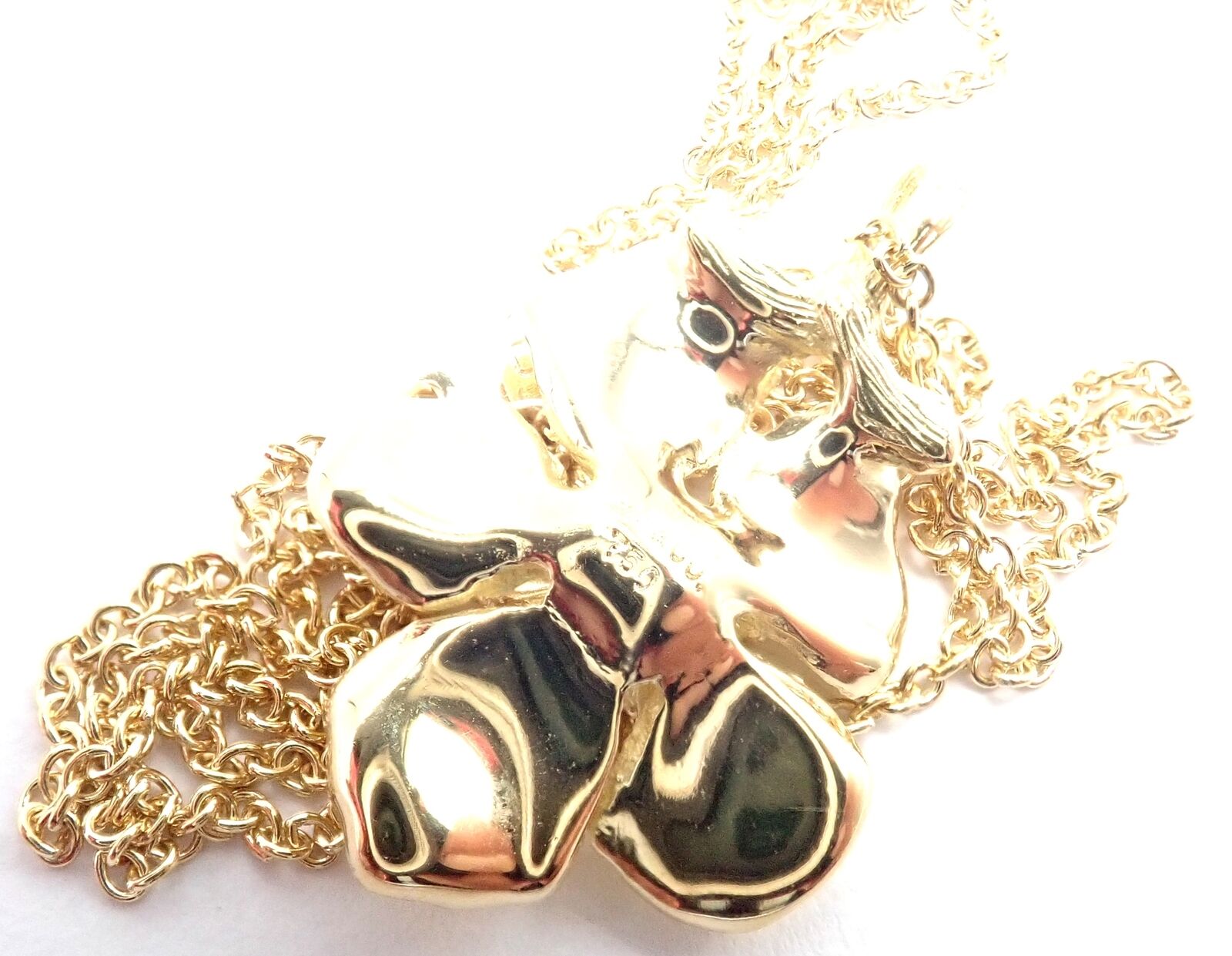 Authentic! Vintage Tiffany & Co 18K Yellow Gold Dogwood Flower Pendant Necklace | Fortrove