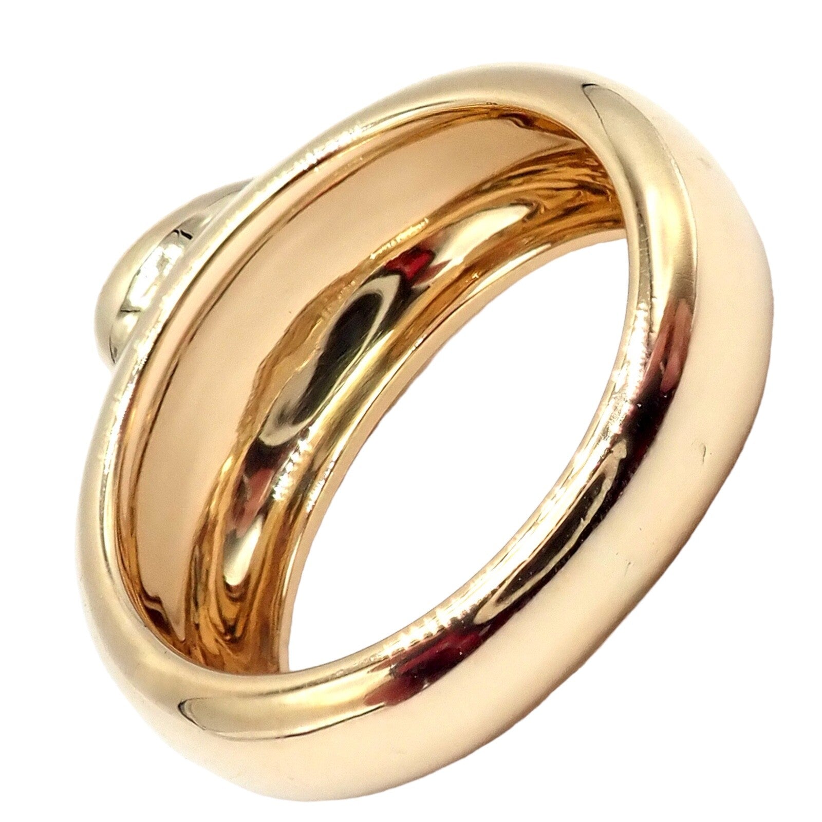 Rare! Authentic Van Cleef & Arpels 18k Yellow Gold Coral Heart Ring sz 4.5 | Fortrove