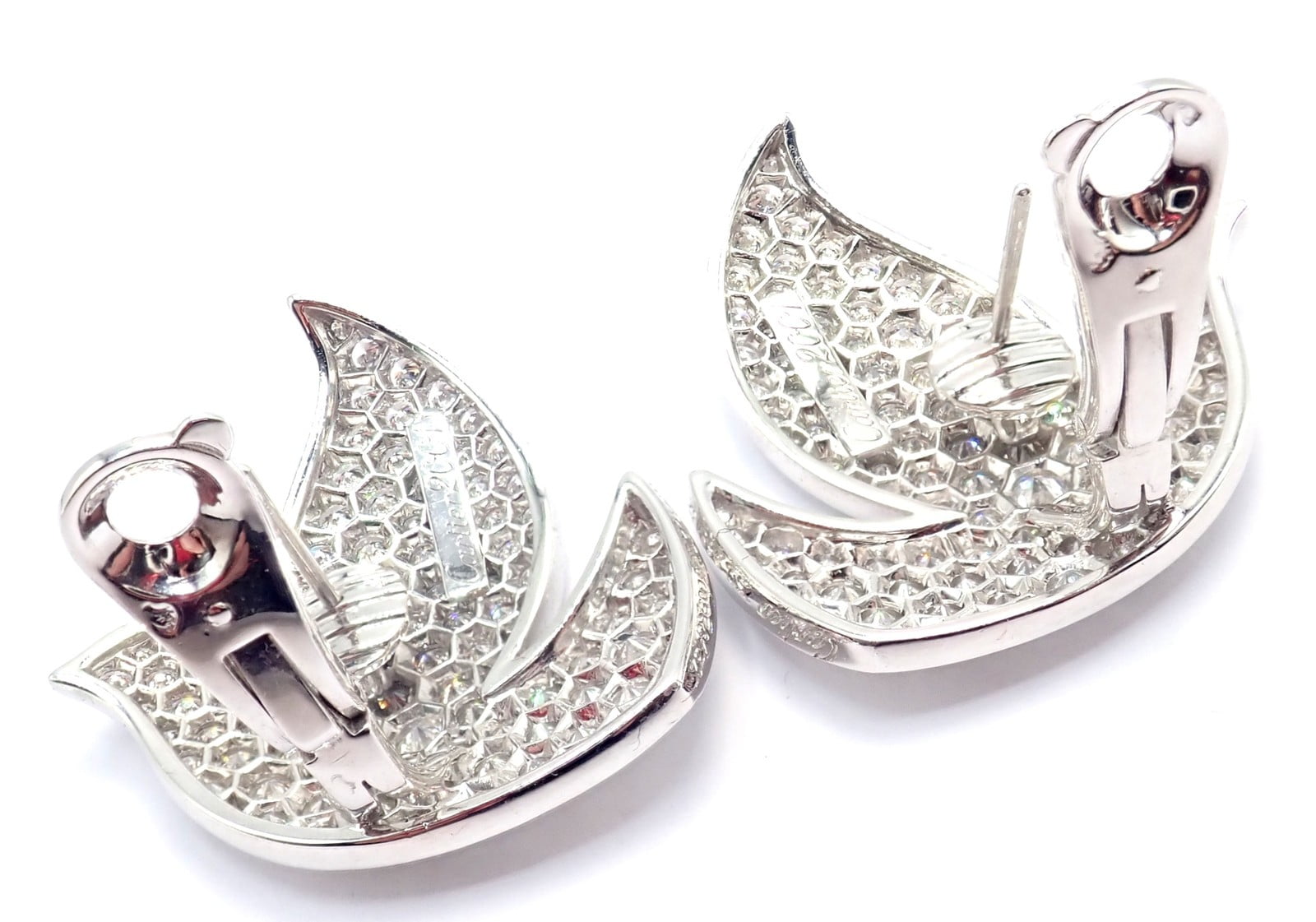 Cartier Jewelry & Watches:Fine Jewelry:Earrings Authentic! Cartier Colombe Dove Of Peace 18k White Gold Diamond Earrings Paper