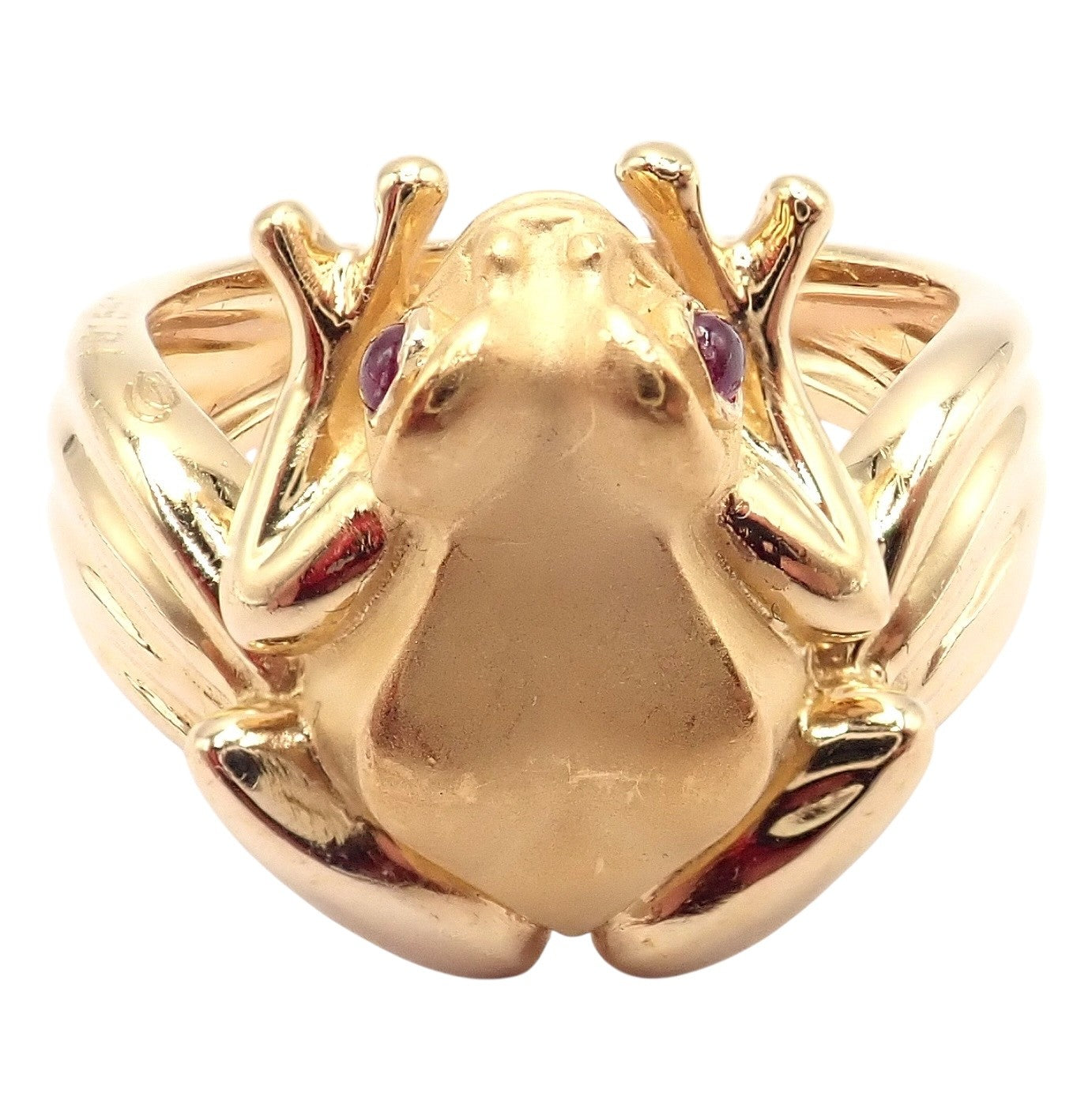 Rare! Carrera Y Carrera CyC 18k Yellow Gold Frog Ruby Ring | Fortrove