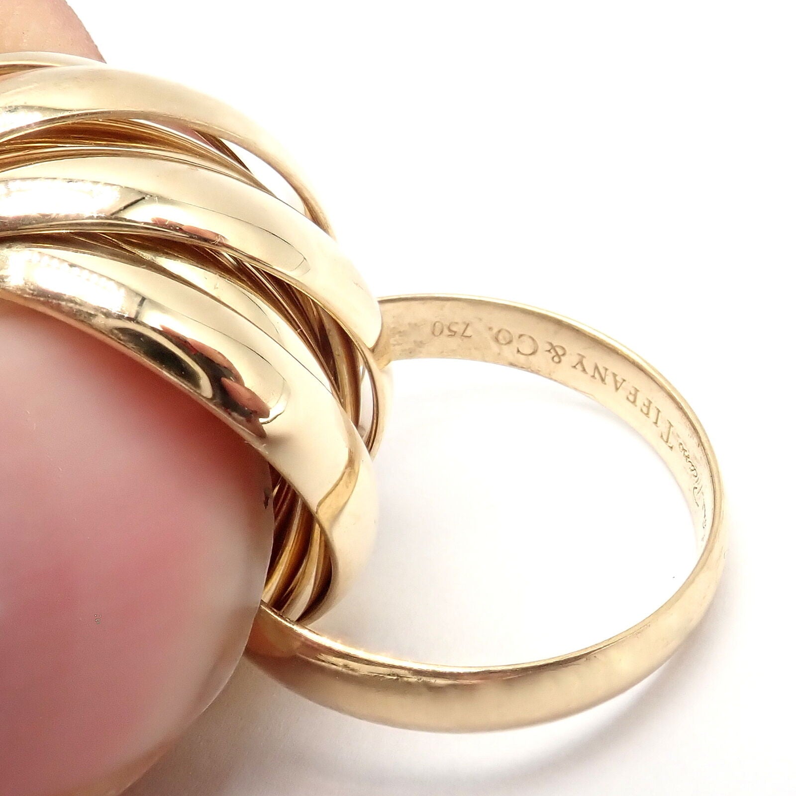 Authentic! Tiffany & Co 18k Yellow Gold 9 Row Melody Calife Picasso Ring sz 5 | Fortrove