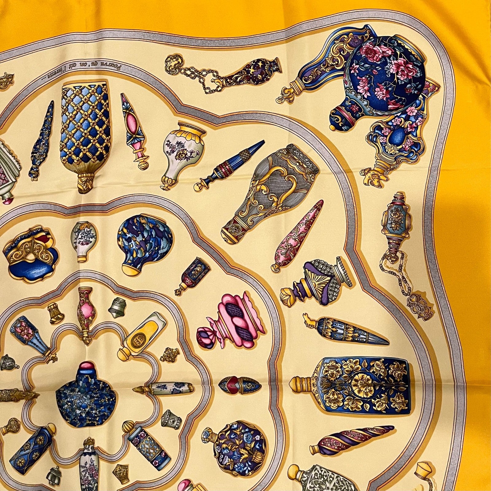 Hermes Clothing, Shoes & Accessories:Women:Women's Accessories:Scarves & Wraps Authentic RARE! HERMES Qu'importe le Flacon Silk Scarf