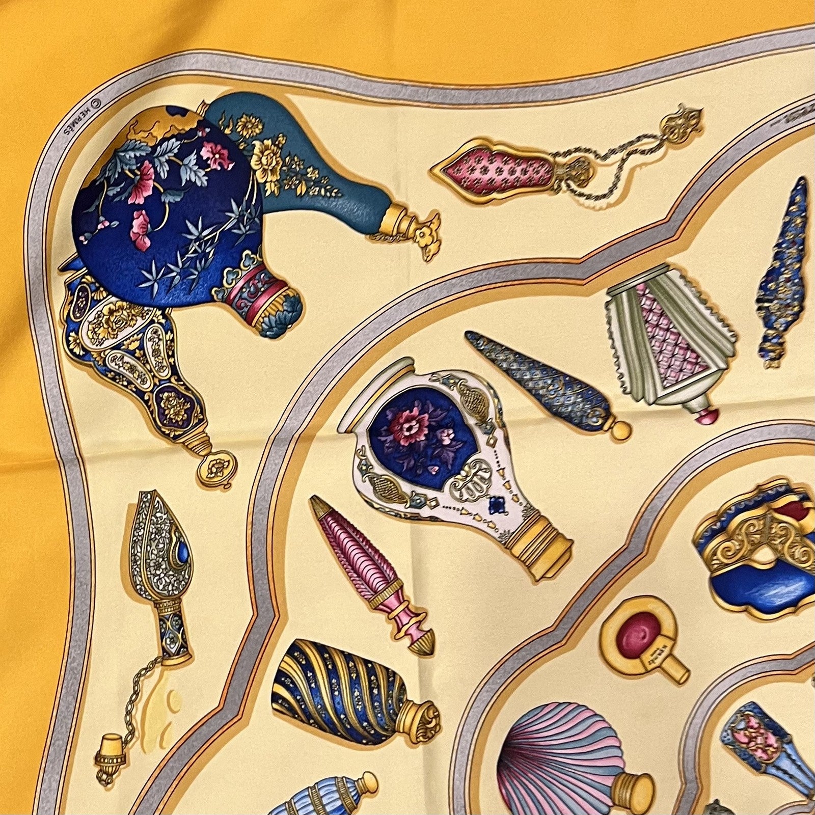 Hermes Clothing, Shoes & Accessories:Women:Women's Accessories:Scarves & Wraps Authentic RARE! HERMES Qu'importe le Flacon Silk Scarf