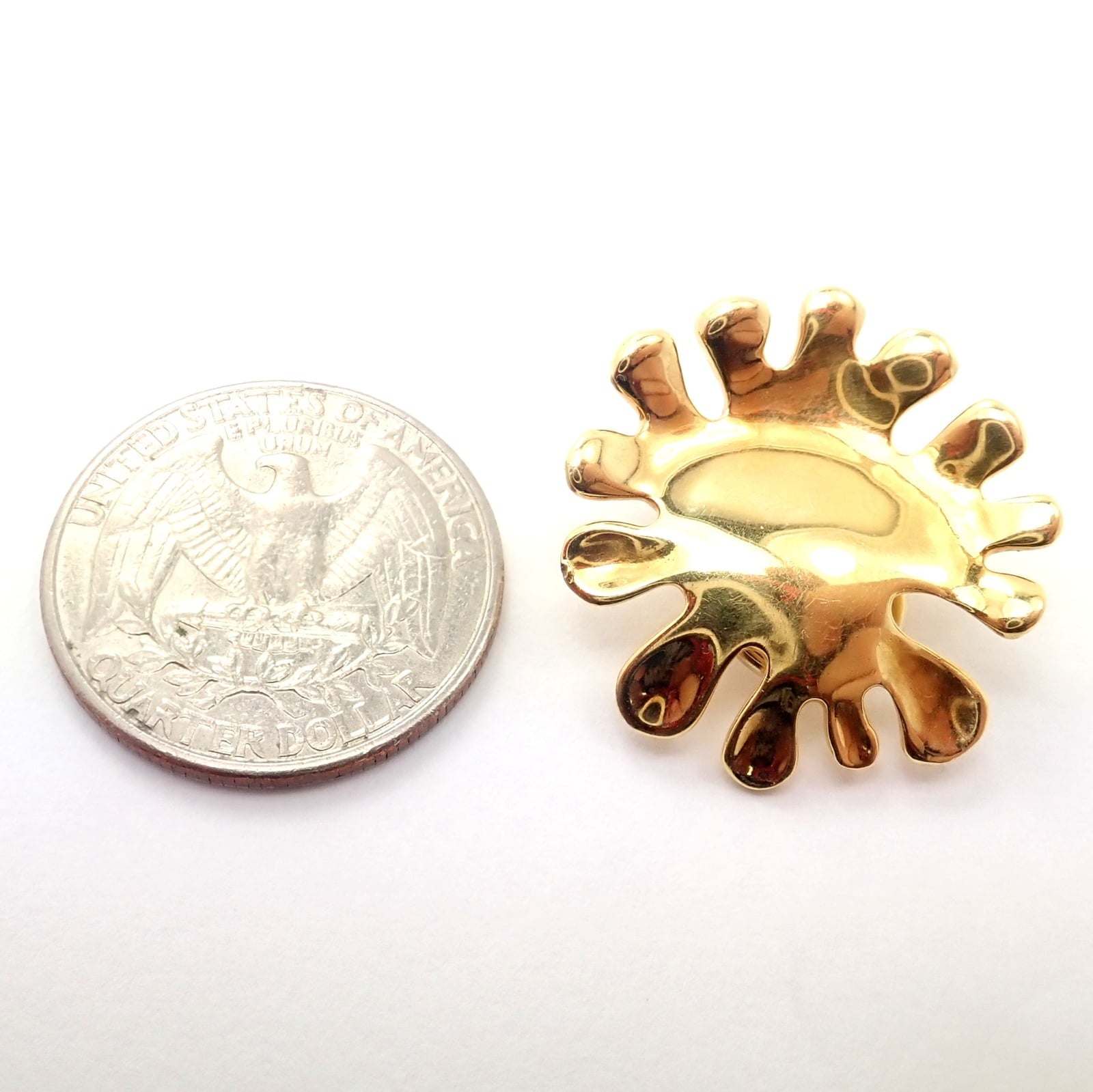 Tiffany & Co. Jewelry & Watches:Fine Jewelry:Earrings Authentic! Tiffany & Co Cummings 18k Yellow Gold Nickelodeon Abstract Earrings