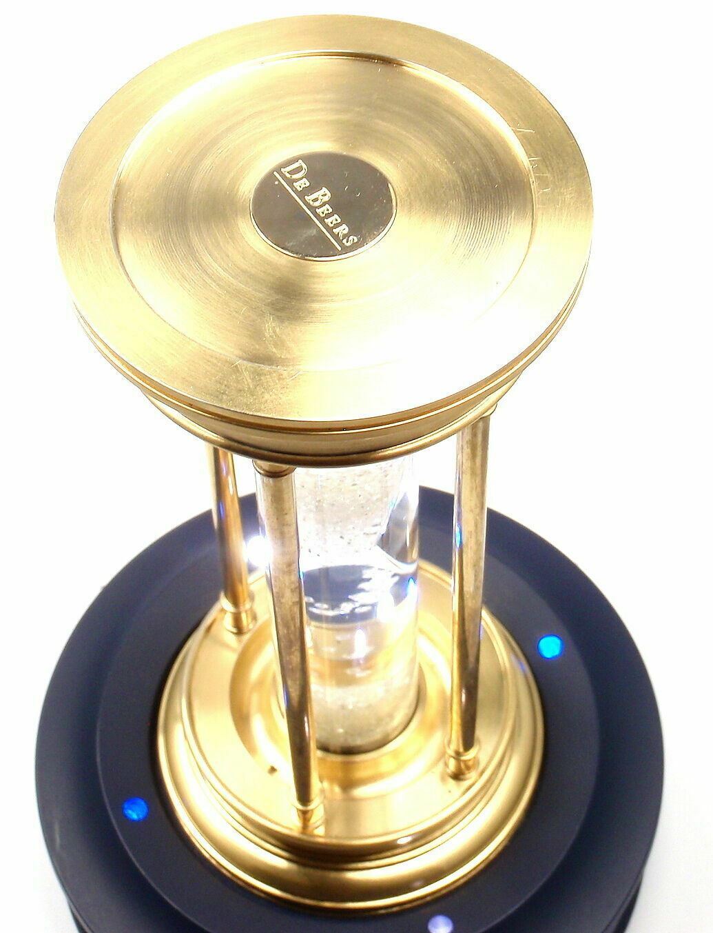 DeBeers Collectibles:Decorative Collectibles:Clocks:Other Clocks Very Rare! De Beers Limited Edition Millennium 2000 Diamond Brass Hourglass