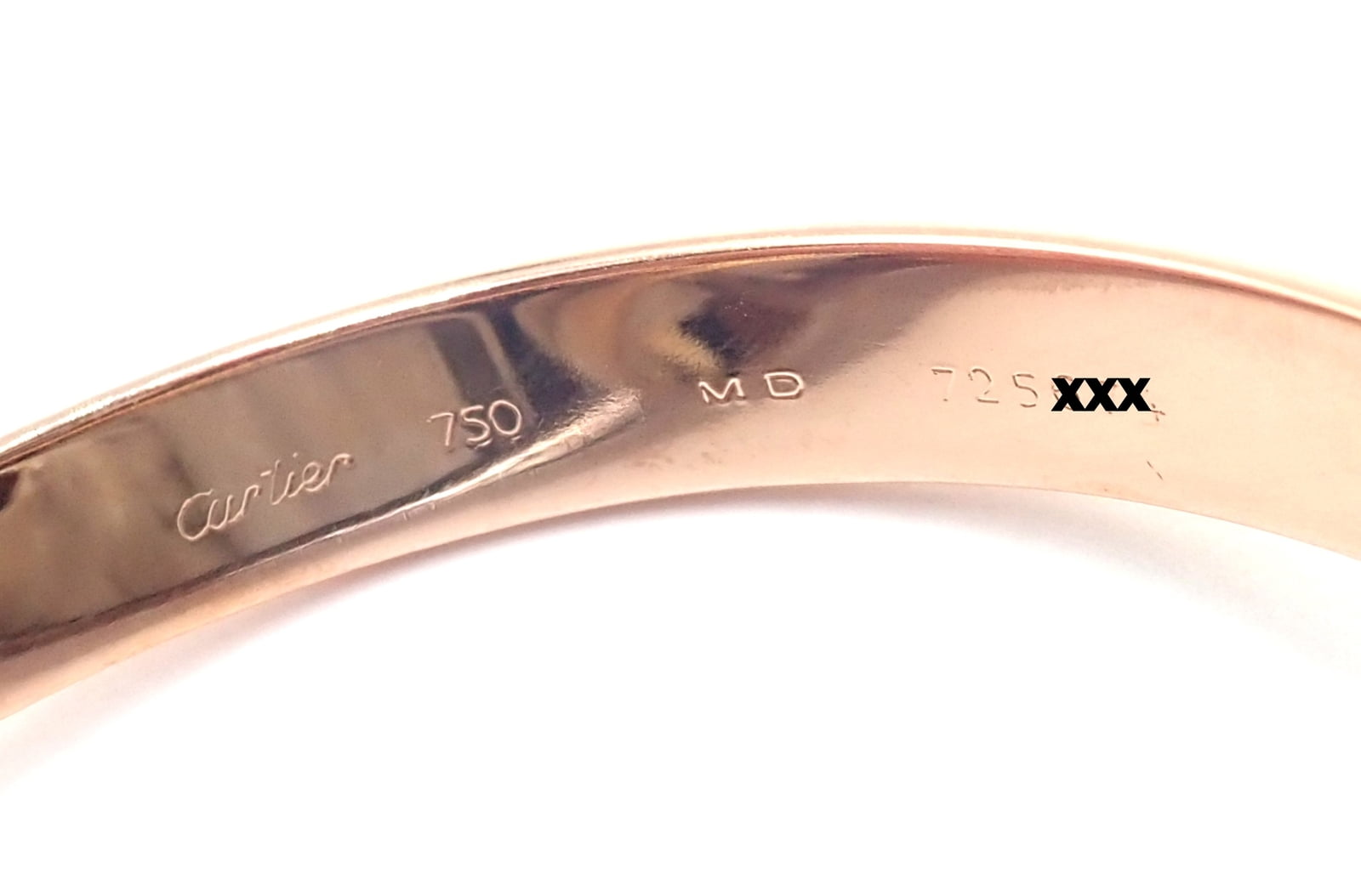 Cartier Jewelry & Watches:Fine Jewelry:Bracelets & Charms Cartier 18k Tricolor Gold Trinity Large Model Medium Size Bangle Bracelet
