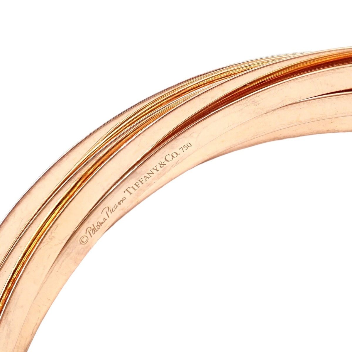 Cartier Jewelry & Watches:Fine Jewelry:Bracelets & Charms Authentic! Tiffany & Co 18k Rose Gold 9 Row Melody Calife Picasso Large Bracelet