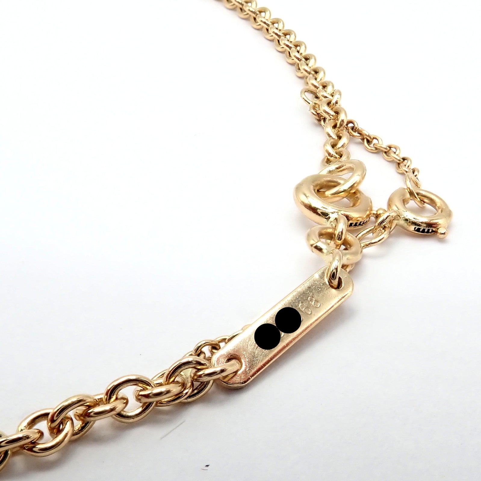 Authentic! Cartier 18k TriColor Gold Double C Charm Pendant Necklace | Fortrove