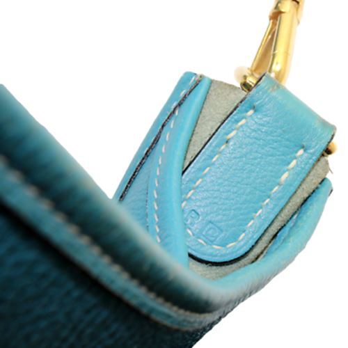 Hermes Clothing, Shoes & Accessories:Women:Women's Bags & Handbags Authentic! Hermes Evelyne Blue Jean Clemence Leather GM Handbag Purse