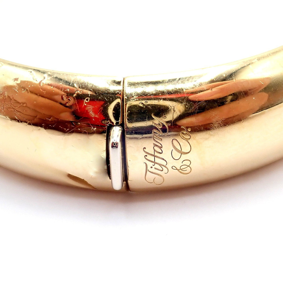 Tiffany & Co. Jewelry & Watches:Fine Jewelry:Bracelets & Charms Authentic! Tiffany & Co 18k Yellow Gold Bangle Signature Bracelet