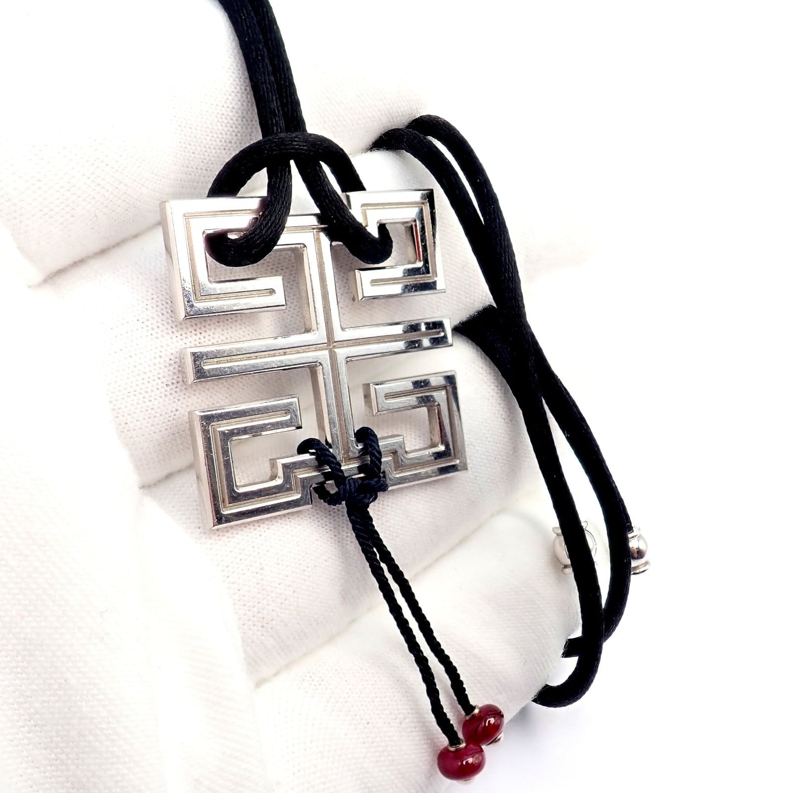Cartier Jewelry & Watches:Fine Jewelry:Necklaces & Pendants Authentic! Cartier Le Baiser Du Dragon 18k White Gold Ruby Silk Cord Necklace