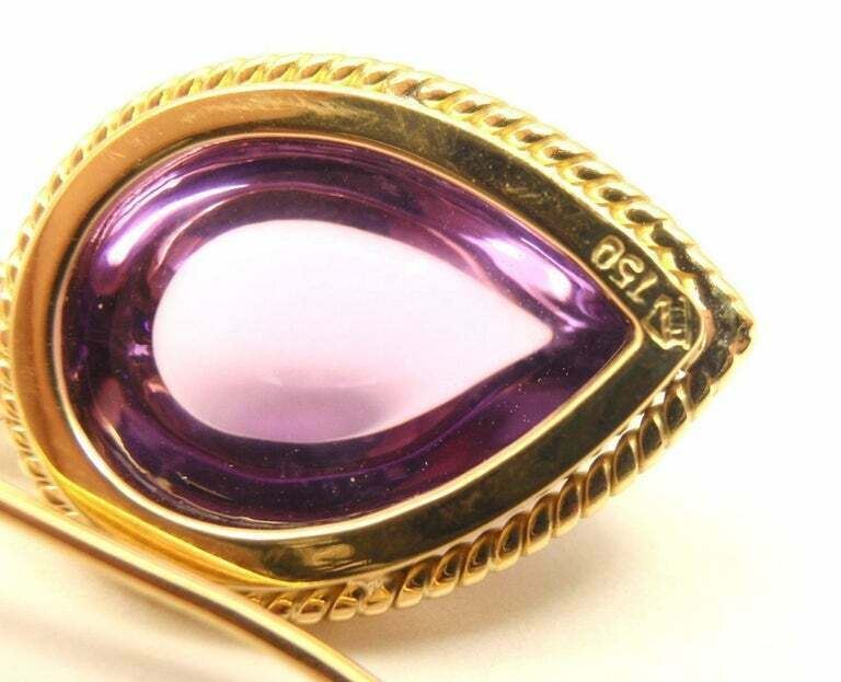 Temple St Clair Jewelry & Watches:Fine Jewelry:Earrings New! Authentic Temple St. Clair 18k Yellow Gold Chinese Bead Amethyst Earrings