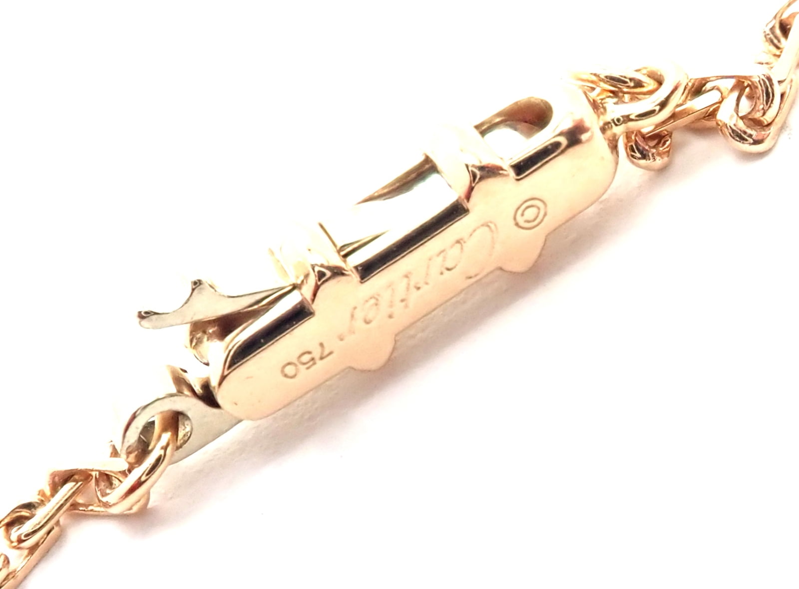Cartier Jewelry & Watches:Fine Jewelry:Necklaces & Pendants Authentic! Cartier 18K Rose & White Gold Double C Heart Pendant Chain Necklace