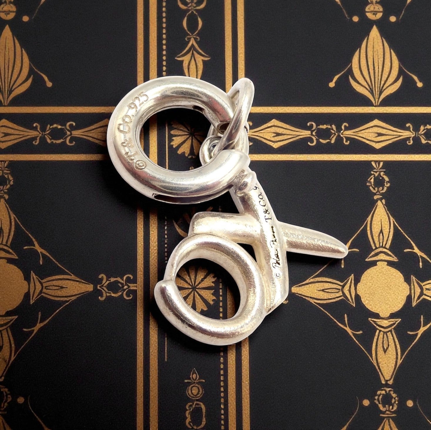 Rare! Tiffany & Co. Silver Paloma Picasso XO Charm Pendant + Spring Ring Clasp | Fortrove