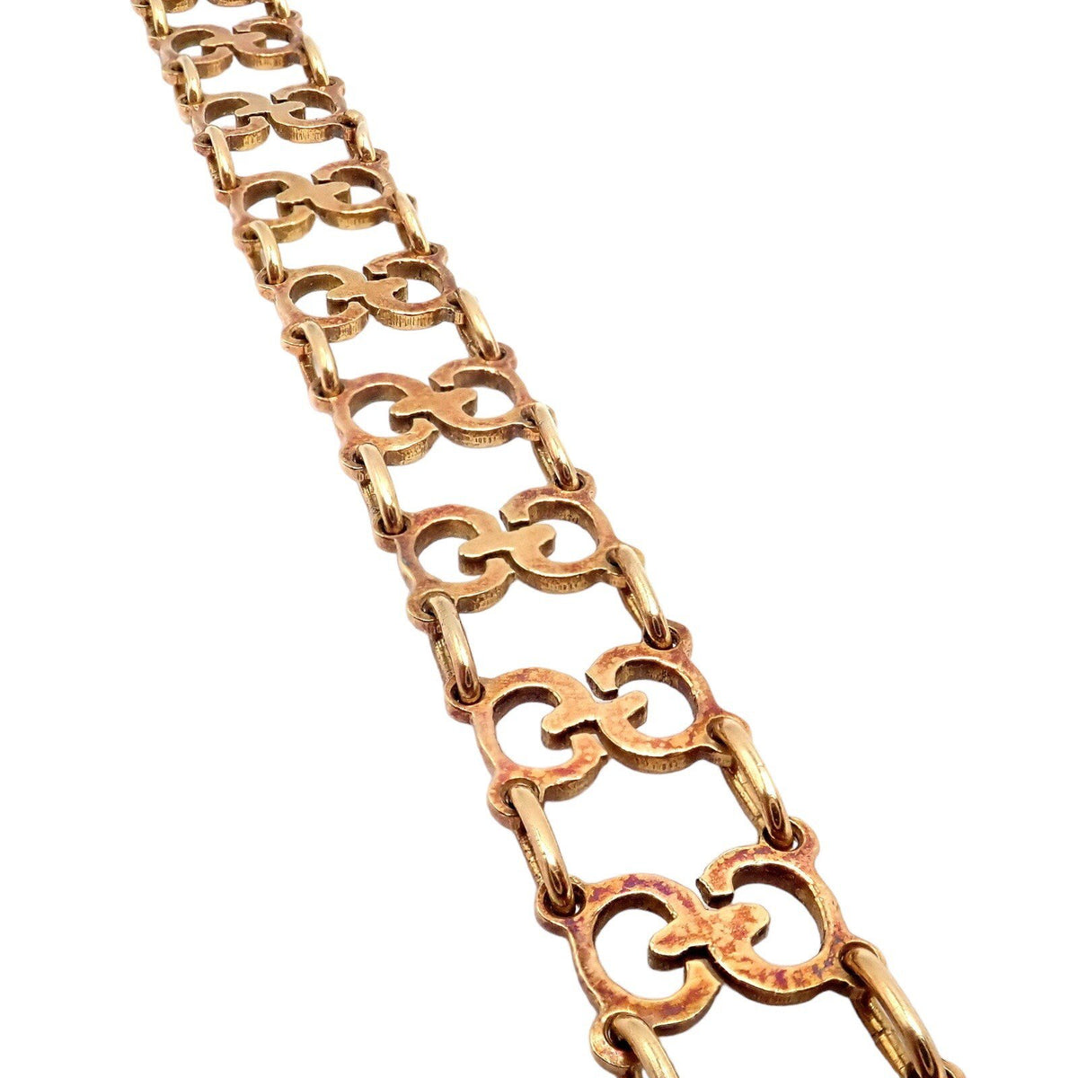 Gucci Jewelry & Watches:Fine Jewelry:Bracelets & Charms Vintage! Authentic Gucci 18k Yellow Gold Logo Bracelet